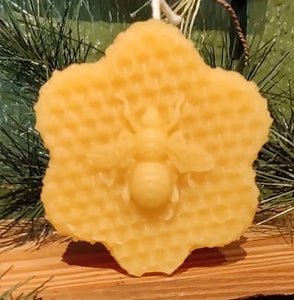 Bee on a Honey Comb Flower